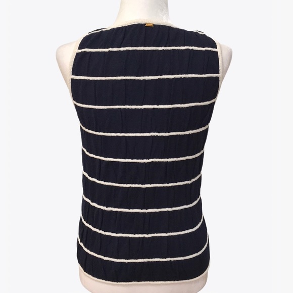 St. John 56% Wool Striped Cardigan and Top Set - S - Picture 4 of 17